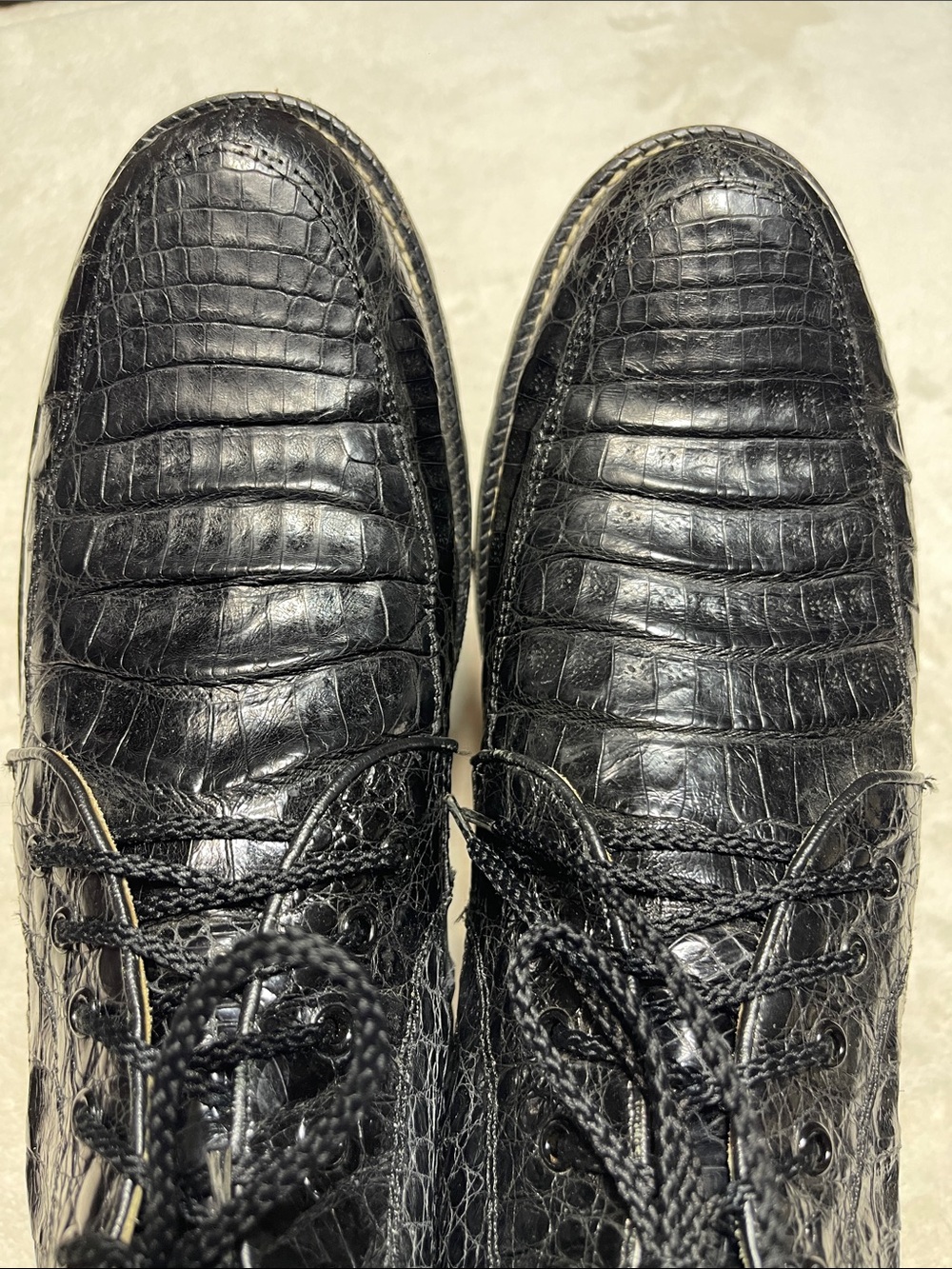 BERNINI Men's Black Croc-Embossed Chukka Boots Size 12 - Picture 4 of 8